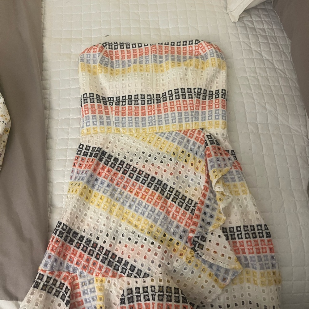 Amanda Uprichard White and Multicolor romper